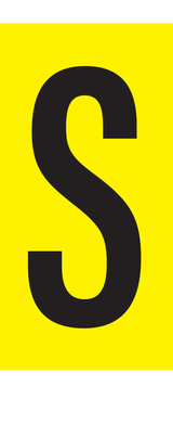 S, LETTRE SUR FEUILLE MAGNETIQUE