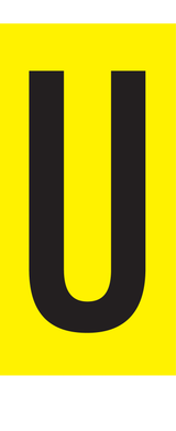 U, LETTER OP MAGNEETFOLIE