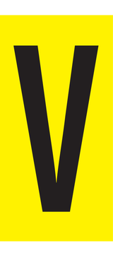 V, LETTER OP MAGNEETFOLIE