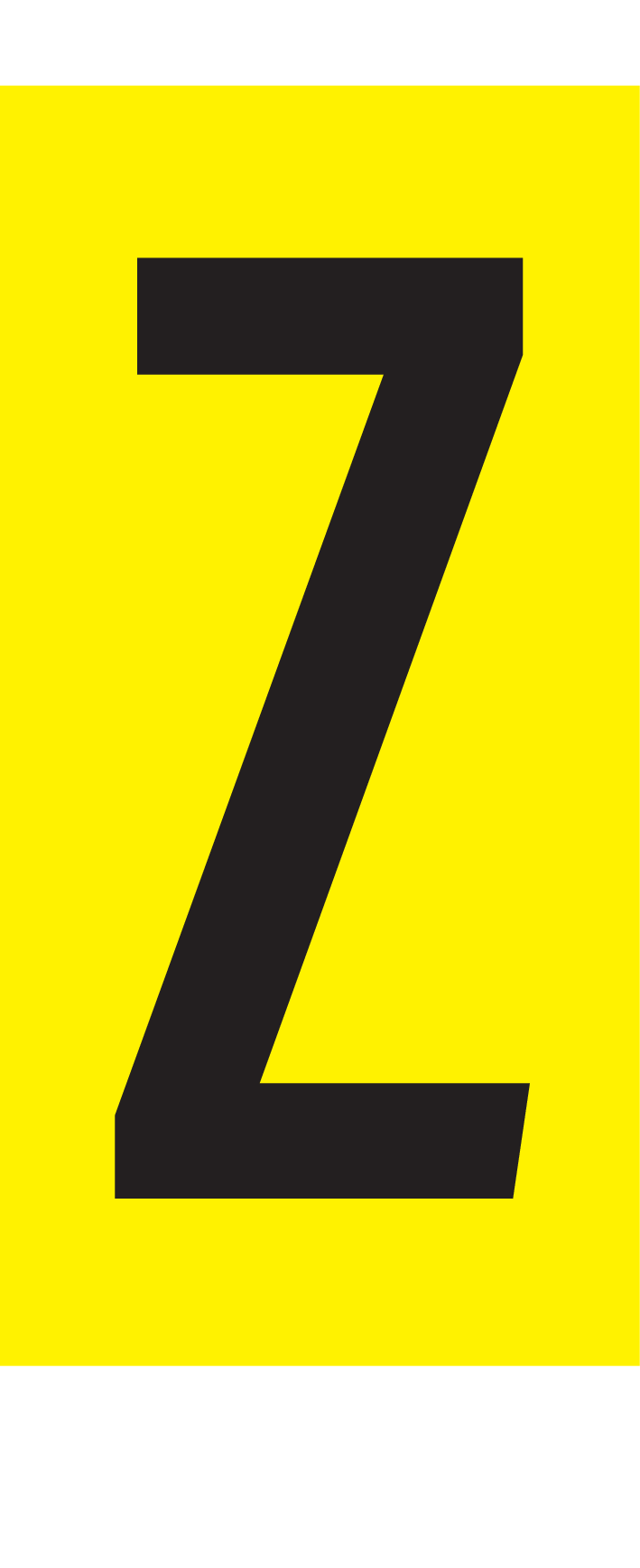 Z, LETTER OP MAGNEETFOLIE