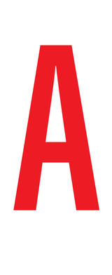 A, LETTER OP MAGNEETFOLIE
