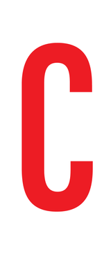C, LETTER OP MAGNEETFOLIE