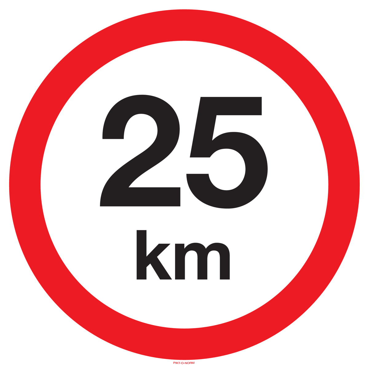 VITESSE LIMITÉE 25 KM