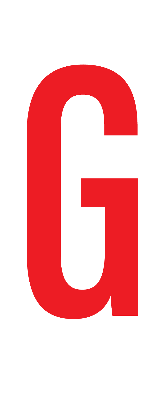 G, LETTER OP MAGNEETFOLIE