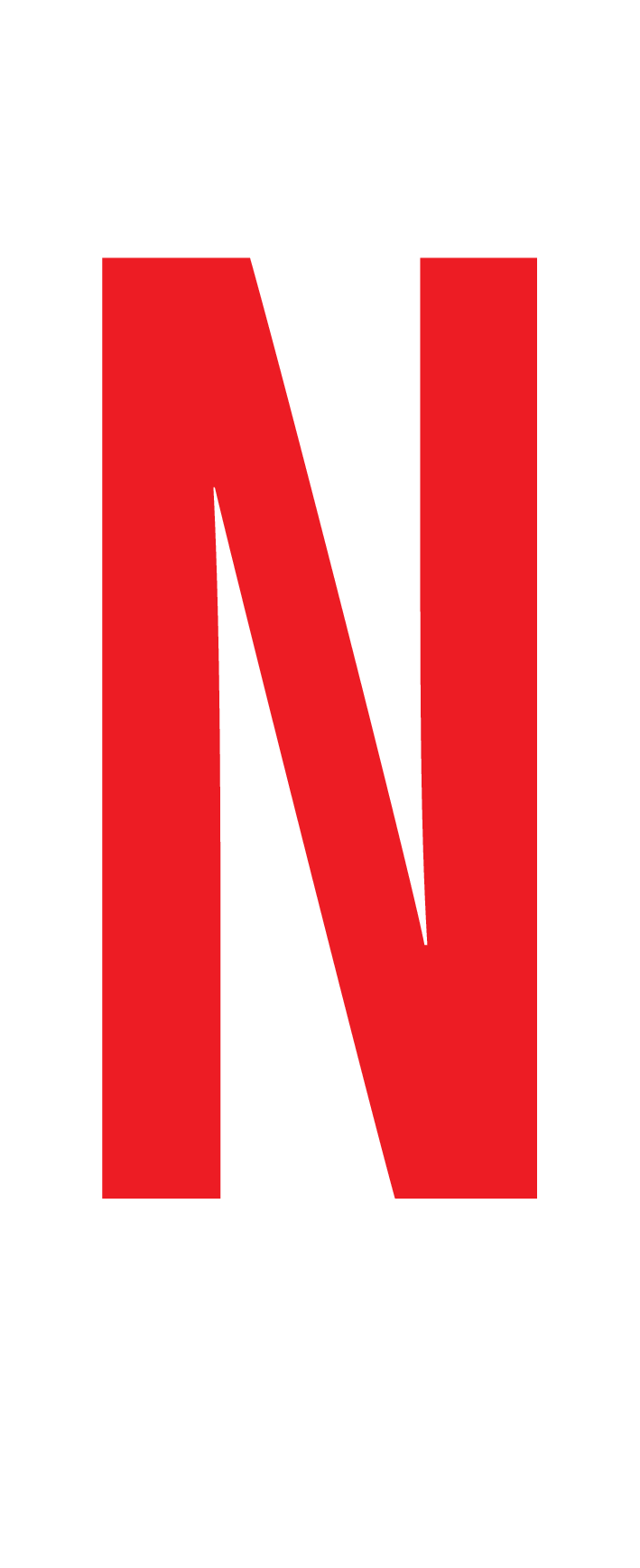 N, LETTER OP MAGNEETFOLIE