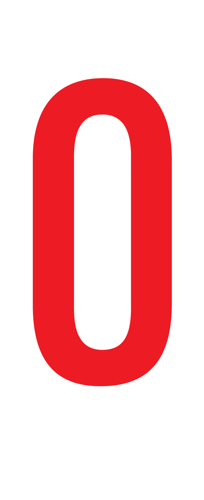 O, LETTER OP MAGNEETFOLIE