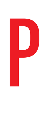 P, LETTRE SUR FEUILLE MAGNETIQUE