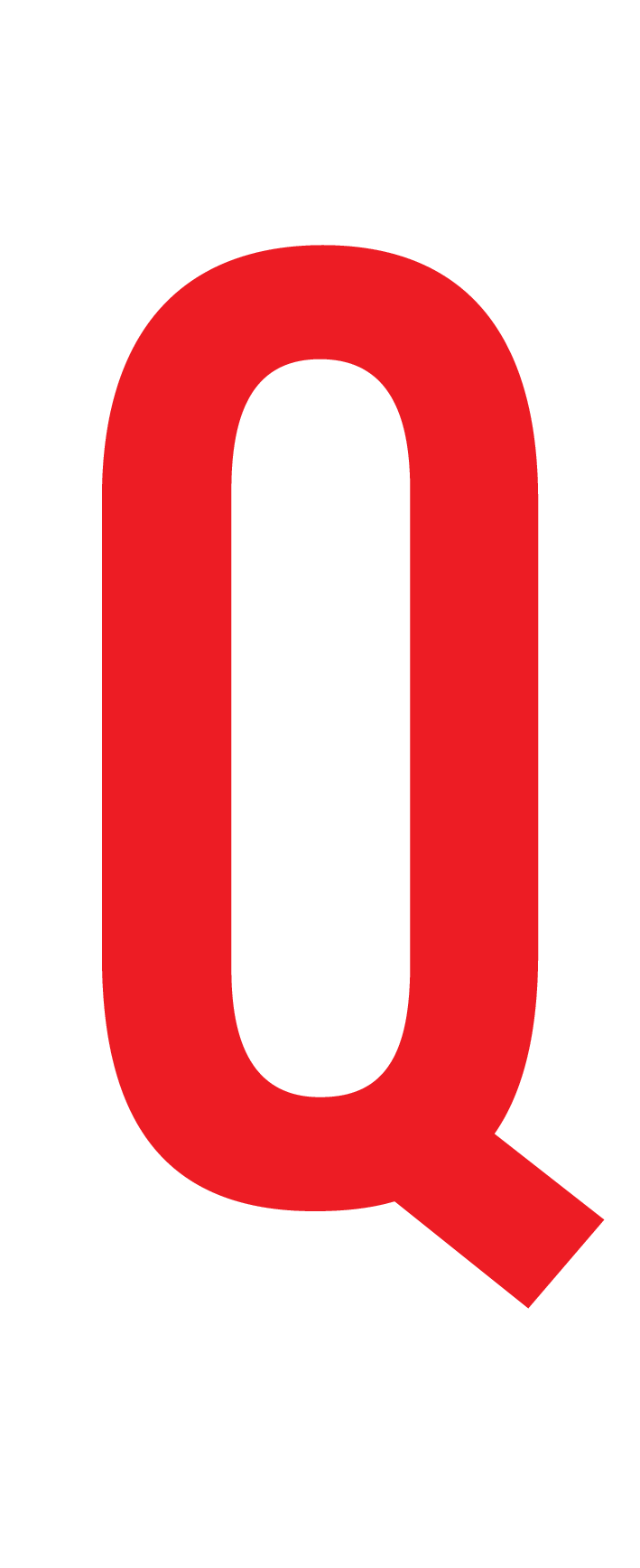 Q, LETTER OP MAGNEETFOLIE