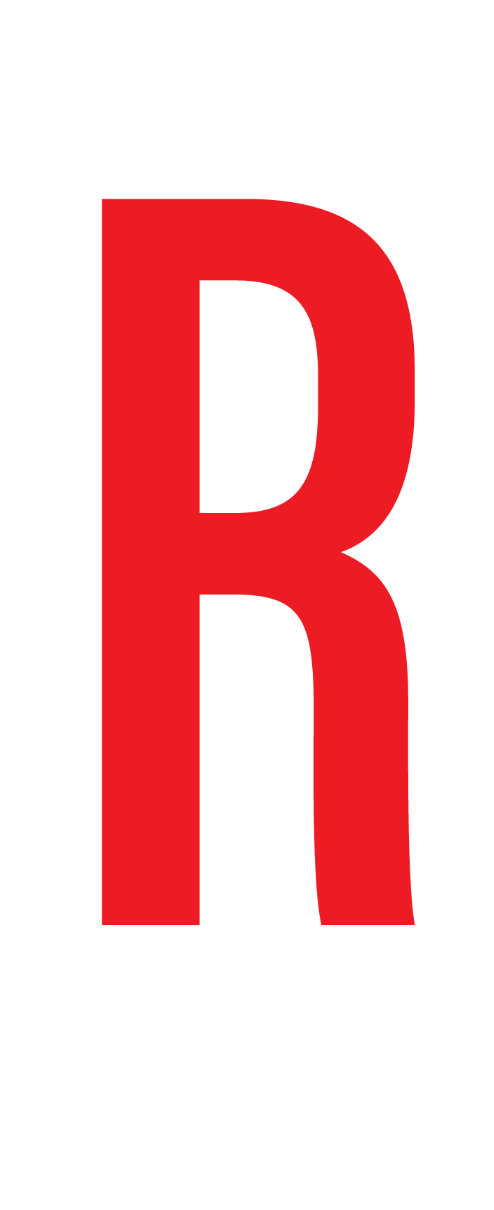 R, LETTRE SUR FEUILLE MAGNETIQUE