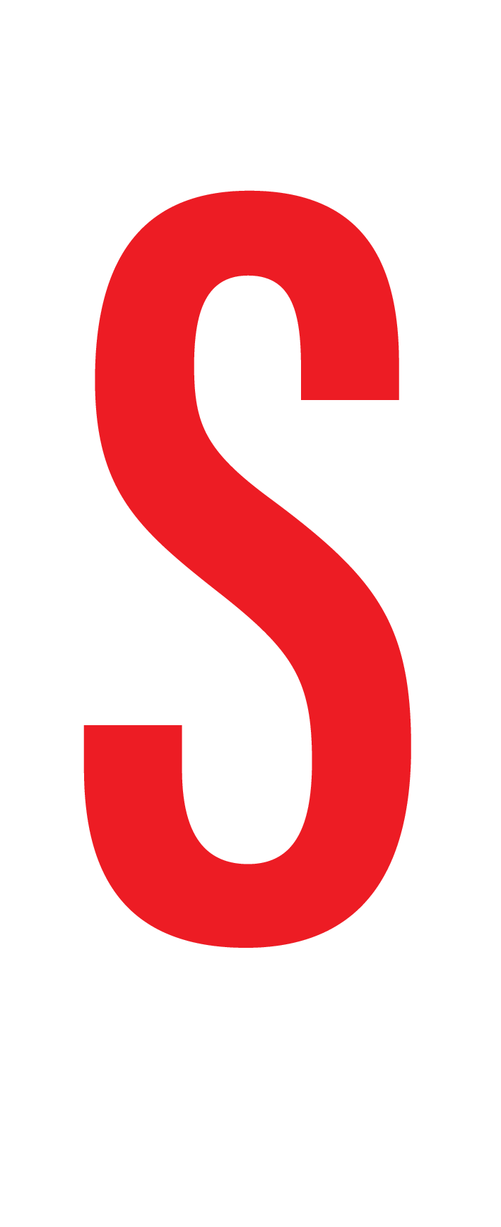 S, LETTRE SUR FEUILLE MAGNETIQUE