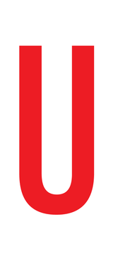 U, LETTER OP MAGNEETFOLIE
