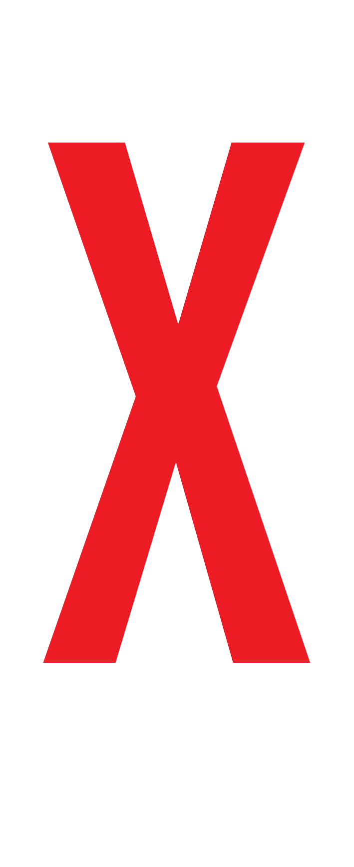 X, LETTRE SUR FEUILLE MAGNETIQUE