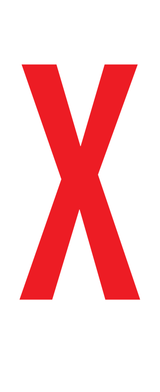 X, LETTRE SUR FEUILLE MAGNETIQUE