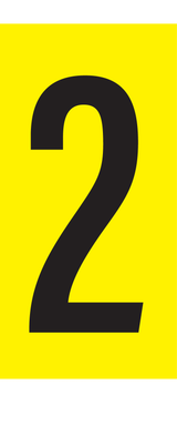 2, CIJFER OP MAGNEETFOLIE