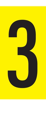 3, CIJFER OP MAGNEETFOLIE