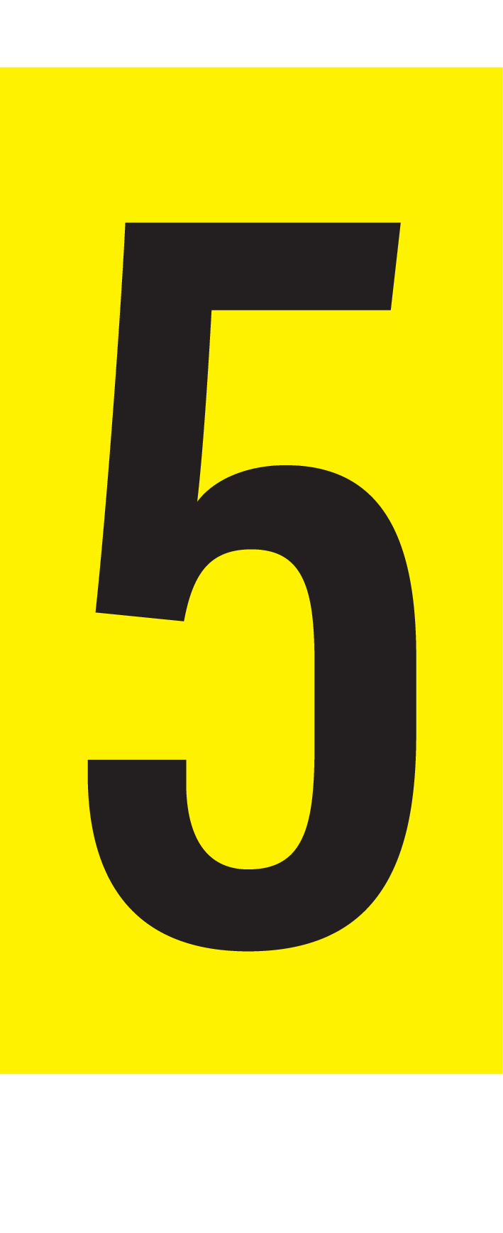 5, CIJFER OP MAGNEETFOLIE