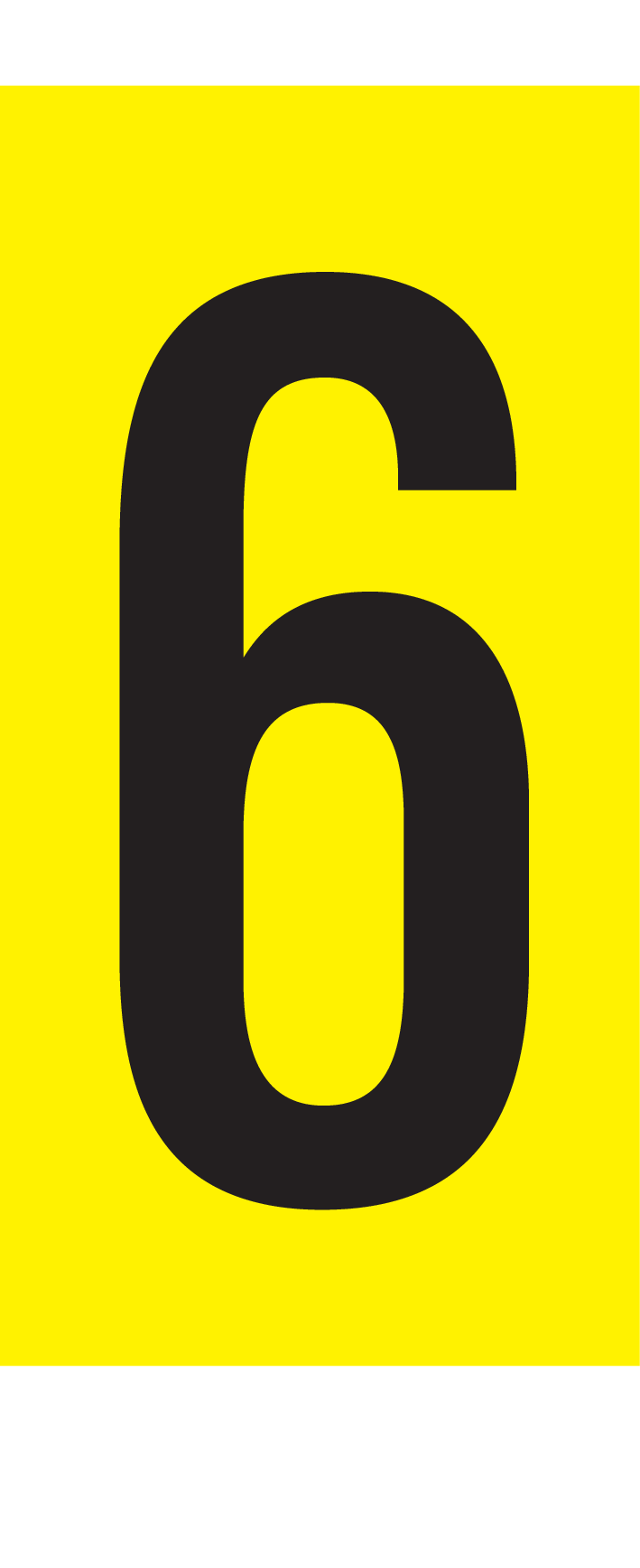 6, CIJFER OP MAGNEETFOLIE