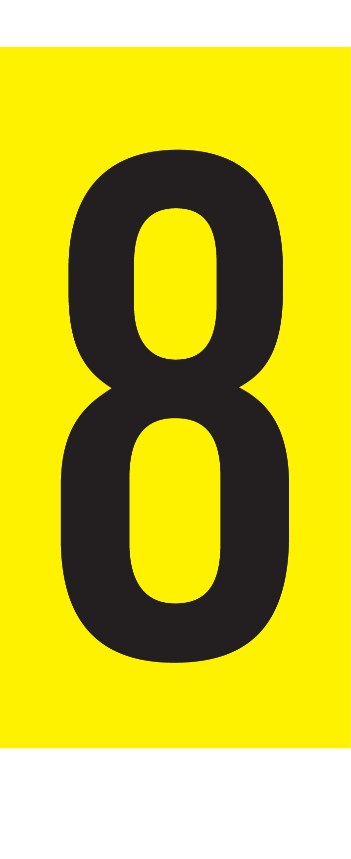 8, CIJFER OP MAGNEETFOLIE