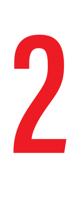 2, CIJFER OP MAGNEETFOLIE