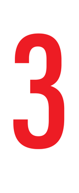 3, CIJFER OP MAGNEETFOLIE