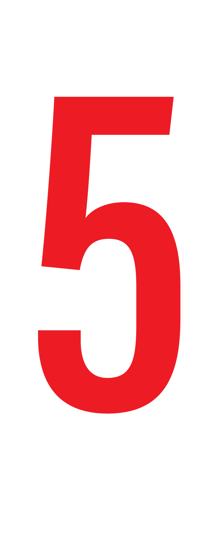 5, CIJFER OP MAGNEETFOLIE