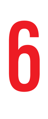 6, CIJFER OP MAGNEETFOLIE
