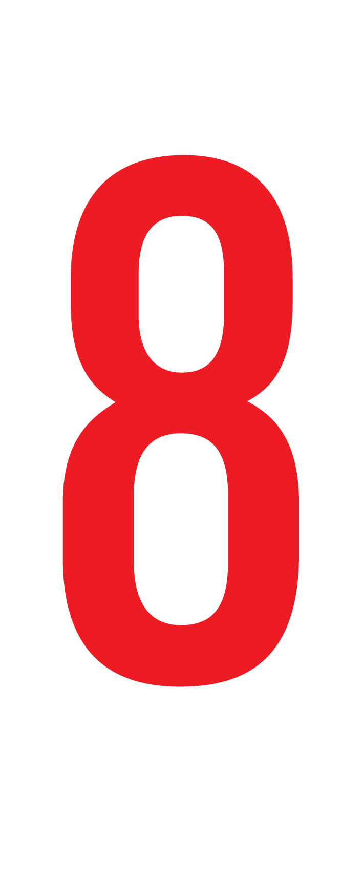 8, CIJFER OP MAGNEETFOLIE