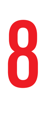 8, CIJFER OP MAGNEETFOLIE
