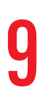 9, CIJFER OP MAGNEETFOLIE