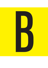 B, LETTER OP MAGNEETFOLIE