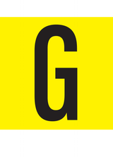 G, LETTER OP MAGNEETFOLIE
