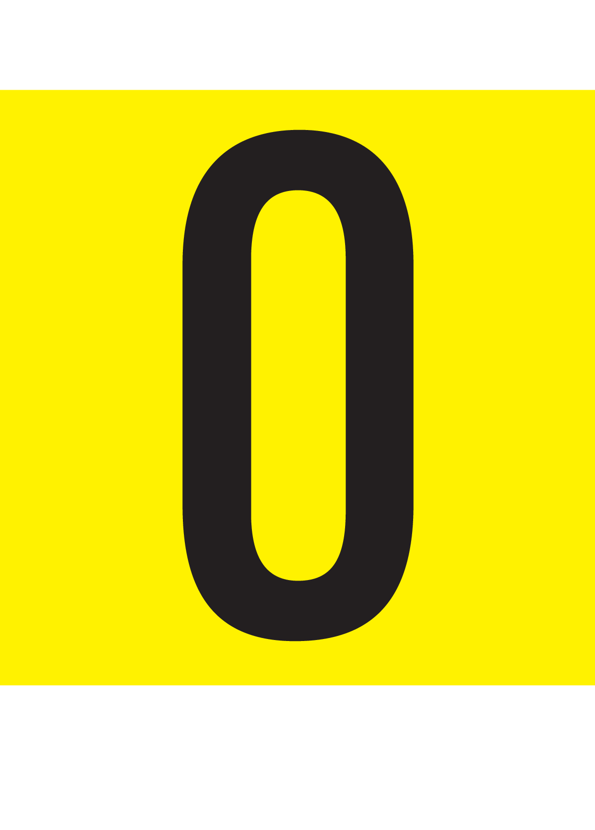O, LETTER OP MAGNEETFOLIE
