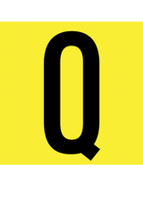 Q, LETTER OP MAGNEETFOLIE