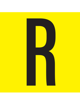 R, LETTRE SUR FEUILLE MAGNETIQUE