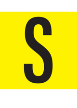 S, LETTRE SUR FEUILLE MAGNETIQUE