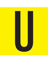 U, LETTER OP MAGNEETFOLIE
