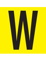 W, LETTER OP MAGNEETFOLIE