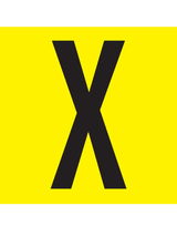X, LETTRE SUR FEUILLE MAGNETIQUE