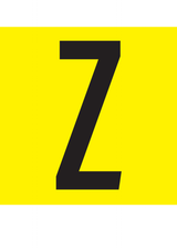 Z, LETTER OP MAGNEETFOLIE