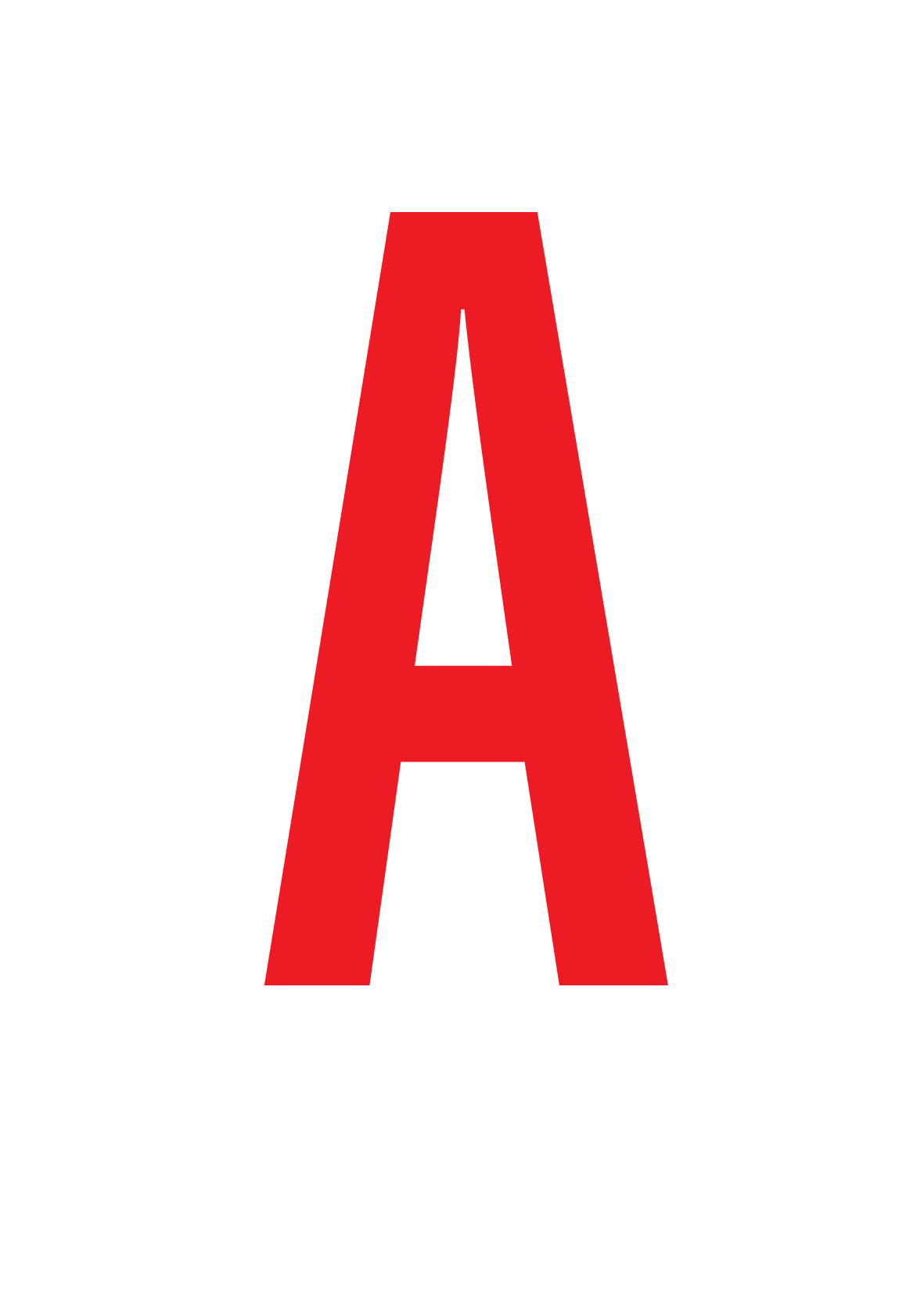 A, LETTER OP MAGNEETFOLIE