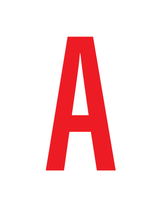 A, LETTER OP MAGNEETFOLIE