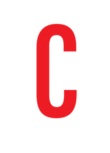 C, LETTER OP MAGNEETFOLIE