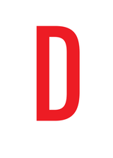 D, LETTER OP MAGNEETFOLIE
