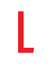 L, LETTER OP MAGNEETFOLIE