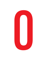 O, LETTER OP MAGNEETFOLIE