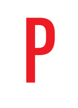 P, LETTRE SUR FEUILLE MAGNETIQUE