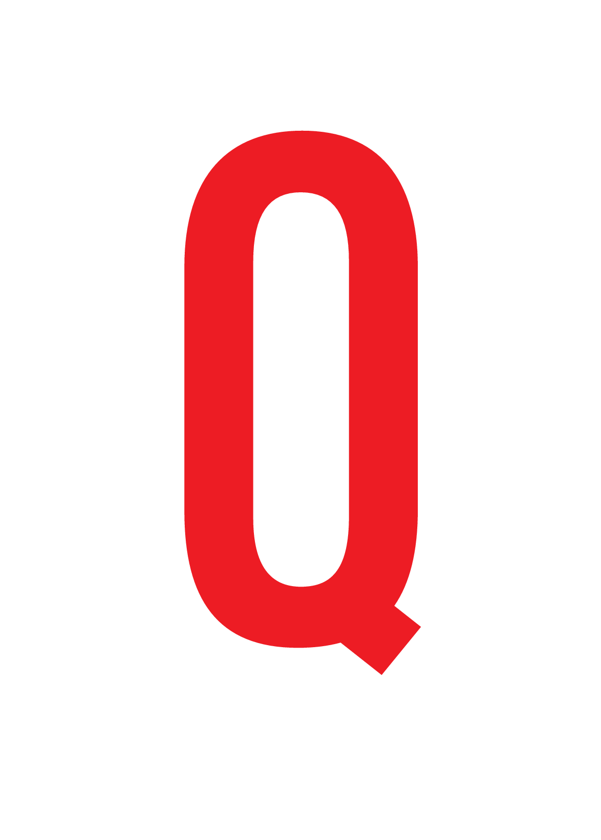 Q, LETTER OP MAGNEETFOLIE