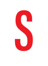 S, LETTRE SUR FEUILLE MAGNETIQUE