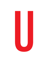 U, LETTER OP MAGNEETFOLIE