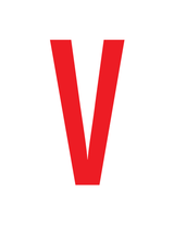 V, LETTER OP MAGNEETFOLIE